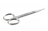 Ножницы маникюрные закругленные; серебряные; удлиненные; с проф. ручной заточкой (aqa-25)