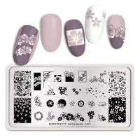 Born Pretty, Пластина для стемпинга 12*6 см 49043 BP-L013 Spring garden, 1 шт