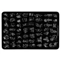 Трафарет для стемпинга металлический, 9,5x14,5см IRISK NEW (008 NICOLE DIARY L-41)