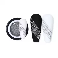 Born Pretty, Эластичный гель для дизайна 52210-01 silver reflective, 5 гр