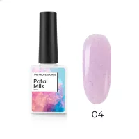 Камуфлирующая база Potal Milk №4 “Сиреневый” со светоотражающей поталью, TNL Professional, 10 мл