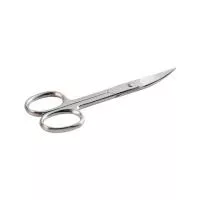 Ножницы маникюрные  для ногтей загнутые; серебр. с проф.ручной заточкой