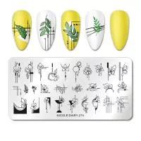 Nicole Diary, Пластина для стемпинга 12*6 см 52454 ND-274, 1 шт